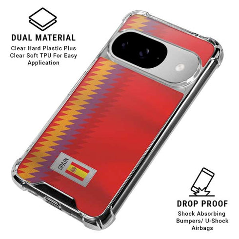 Spain Soccer Flag Google Pixel 10 Clear Case